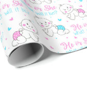 He she New Baby Geschenkpapier (Rolleneckpunkt)