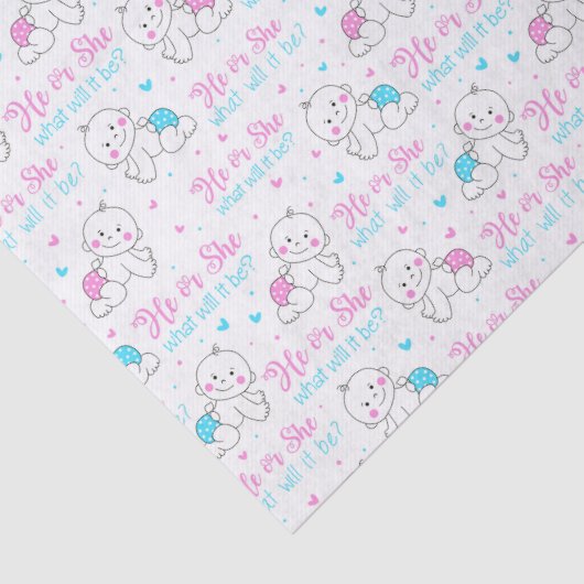 He she New Baby Seidenpapier (Detail)