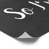 He Stole My Heart Fun Poem Chalkboard Wedding Poster (Ecke)