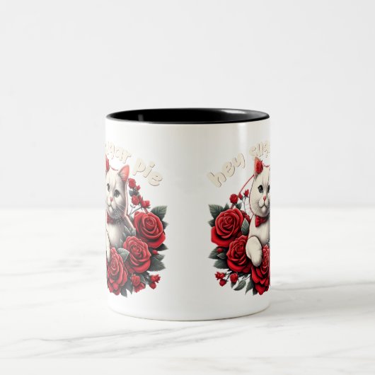 He Sugar Pie, Floral Cat Tasse (Mittel)