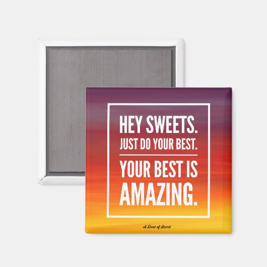 He Süßigkeitens-Magnet Magnet (Vorderseite/Rückseite)