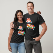 He They Pronouns LGBTQ Pride Rainbow T-Shirt (Unisex)