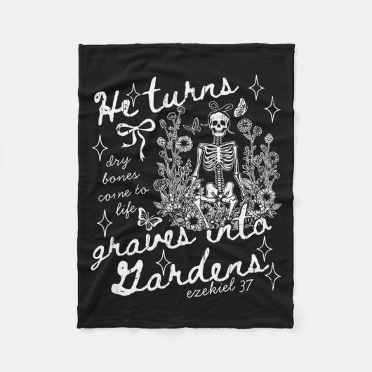 He Turns Graves Into Gardens, Ezekiel 37  Fleecedecke (Vorderseite)