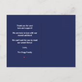 He Typ Birth Announcement Big Brother Sister Einladungspostkarte (Rückseite)