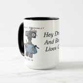 He Typ-und Summen-Kaffee-Tasse Tasse (Vorderseite Links)