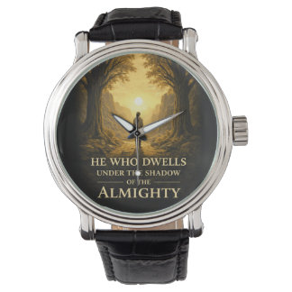 He Who Dwells Psalm 91 Christian Art Armbanduhr