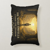 He Who Dwells Psalm 91 Christian Art Dekokissen (Vorderseite(Vertikal))