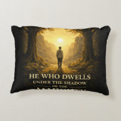 He Who Dwells Psalm 91 Christian Art Dekokissen (Rückseite)