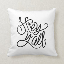 He YALL lässiges südliches Grußthrow-Kissen