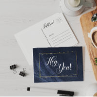 He You Blue Denim Gold Fun Say Hi