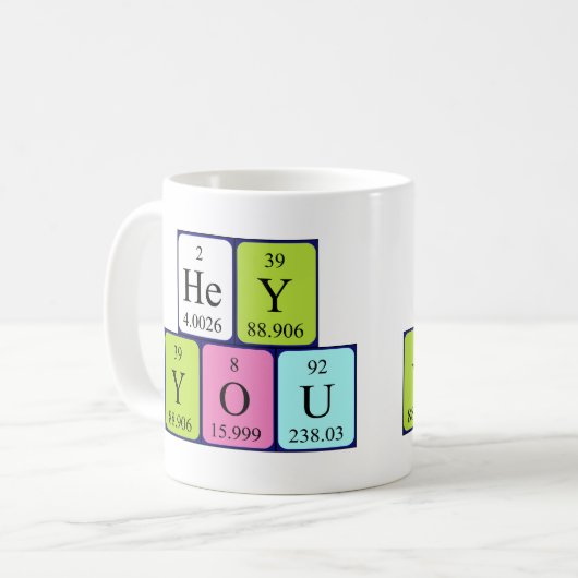 He You perioditable Phrase Tasse (Vorderseite Links)