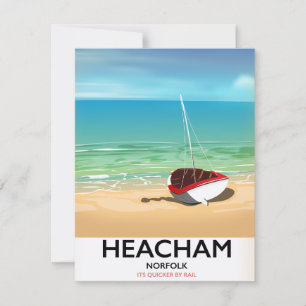 Heacham Norfolk Vintage-Strandplakat
