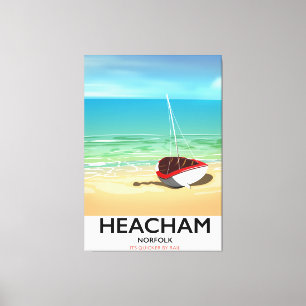 Heacham Norfolk Vintage-Strandplakat Leinwanddruck