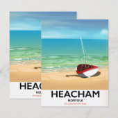 Heacham Norfolk Vintages Küstenposter (Vorne/Hinten)