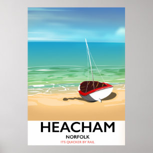 Heacham Norfolk Vintages Küstenposter Poster