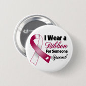 "Head and Neck Cancer Ribbon Someone Special" Button (Vorne & Hinten)