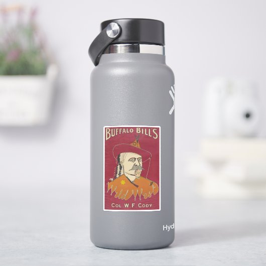 Head-and-Shoulders-Portrait von Buffalo Bill Aufkleber (HydroFlask)