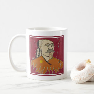 Head-and-Shoulders-Portrait von Buffalo Bill Kaffeetasse