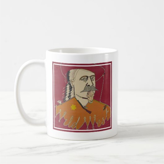 Head-and-Shoulders-Portrait von Buffalo Bill Kaffeetasse (Links)