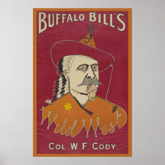 Head-and-Shoulders-Portrait von Buffalo Bill Poster (Vorne)
