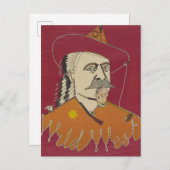 Head-and-Shoulders-Portrait von Buffalo Bill Postkarte (Vorne/Hinten)