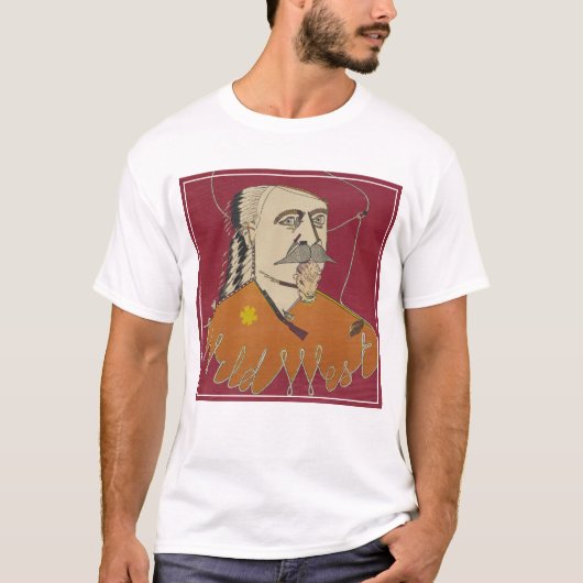 Head-and-Shoulders-Portrait von Buffalo Bill T-Shirt (Vorderseite)