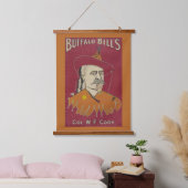 Head-and-Shoulders-Portrait von Buffalo Bill Wandteppich Mit Holzrahmen (Schlafzimmer)