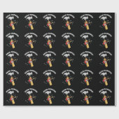 Head Banger Funny Music Puns Dark BG Geschenkpapier (Flach)