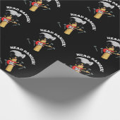 Head Banger Funny Music Puns Dark BG Geschenkpapier (Ecke)