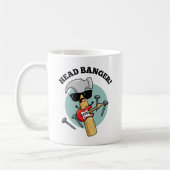 Head Banger Funny Music Puns Kaffeetasse (Links)