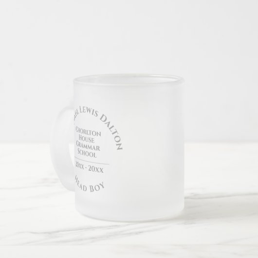 Head Boy Presentation Award Mattglastasse (Vorderseite Links)