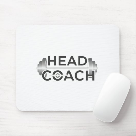 Head Coach Fitness Barbell Weightlifting Mousepad (Mit Mouse)