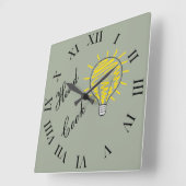 Head Cook Quadratische Wanduhr (Winkel)