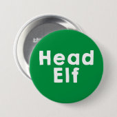 Head Elf Green Button (Vorne & Hinten)