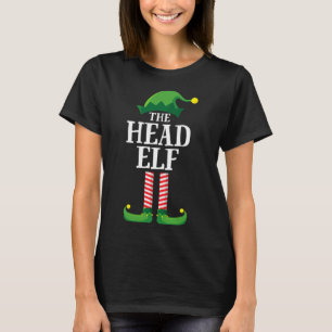 Head Elf Matching Family Christmas Party Pajama T-Shirt