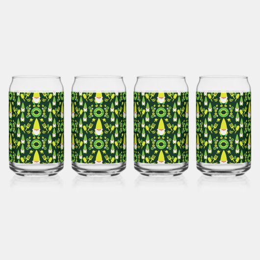 Head Garden Gnome Gardener Dosenglas (Vorderseite)