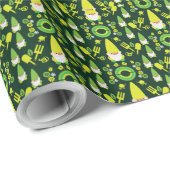 Head Garden Gnome Gardener Geschenkpapier (Rolleneckpunkt)