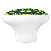 Head Garden Gnome Gardener Keramikknauf (Seitenansicht)