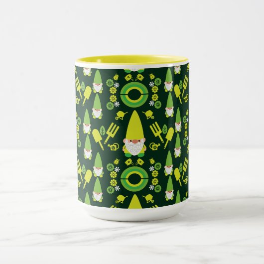 Head Garden Gnome Gardener Tasse (Zentrum)