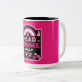 Head Garden Gnome Gardener Zweifarbige Tasse (VorderseiteRechts)