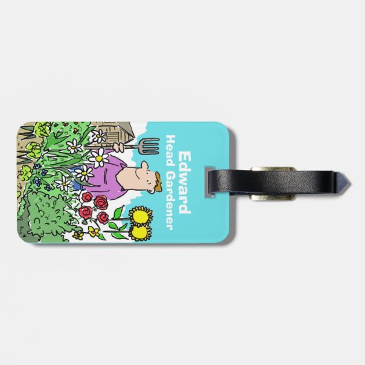 Head Gardene mit Namen Gepäckanhänger (Rückseite horizontal)