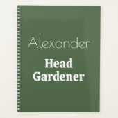 Head Gardener Funny Custom Personalisiert Garening Planer (Vorderseite)