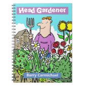 Head Gardener Garening Notebook Notizblock (Vorderseite)