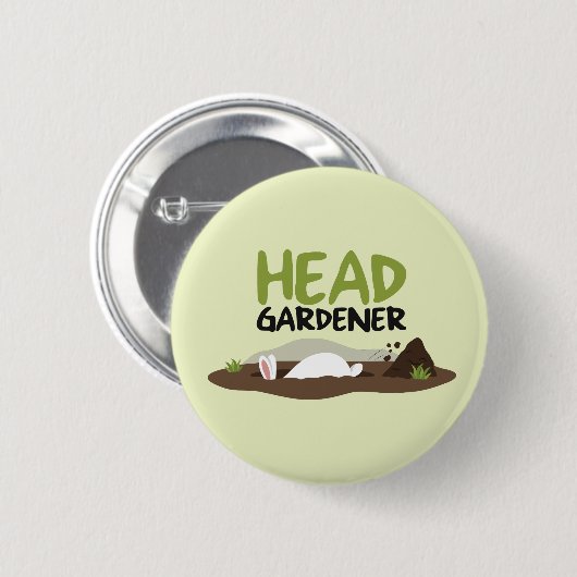 Head Gardener Illustration Button (Vorne & Hinten)
