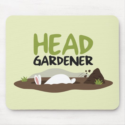 Head Gardener Illustration Mousepad (Vorne)