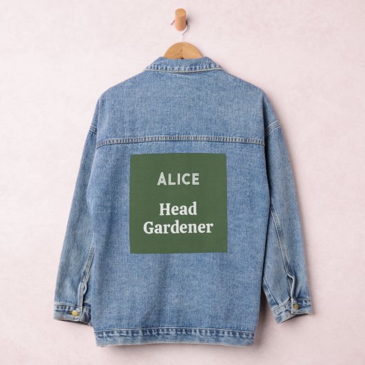 Head Gardener Individuelle Name Clothing Garening Jeansjacke (Hangar)