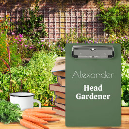 Head Gardener Novelty Personalisiert Garening Klei Mini Klemmbrett