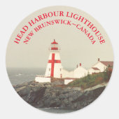 Head Harbour Lighthouse, NB Round Stickers (Vorderseite)