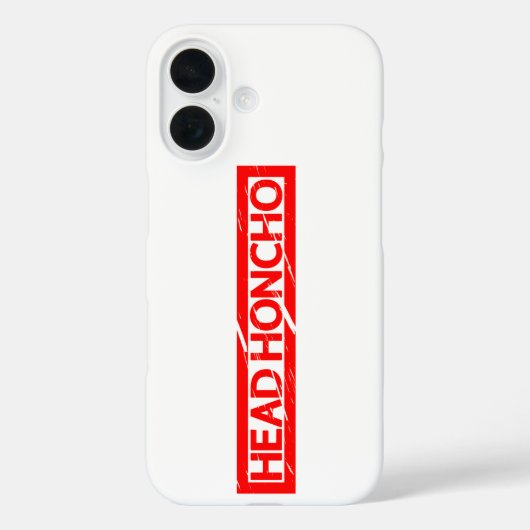 Head Honcho Briefmarke Case-Mate iPhone Hülle (Rückseite)