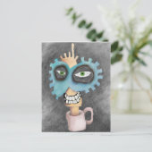 Head in a cup. postkarte (Stehend Vorderseite)